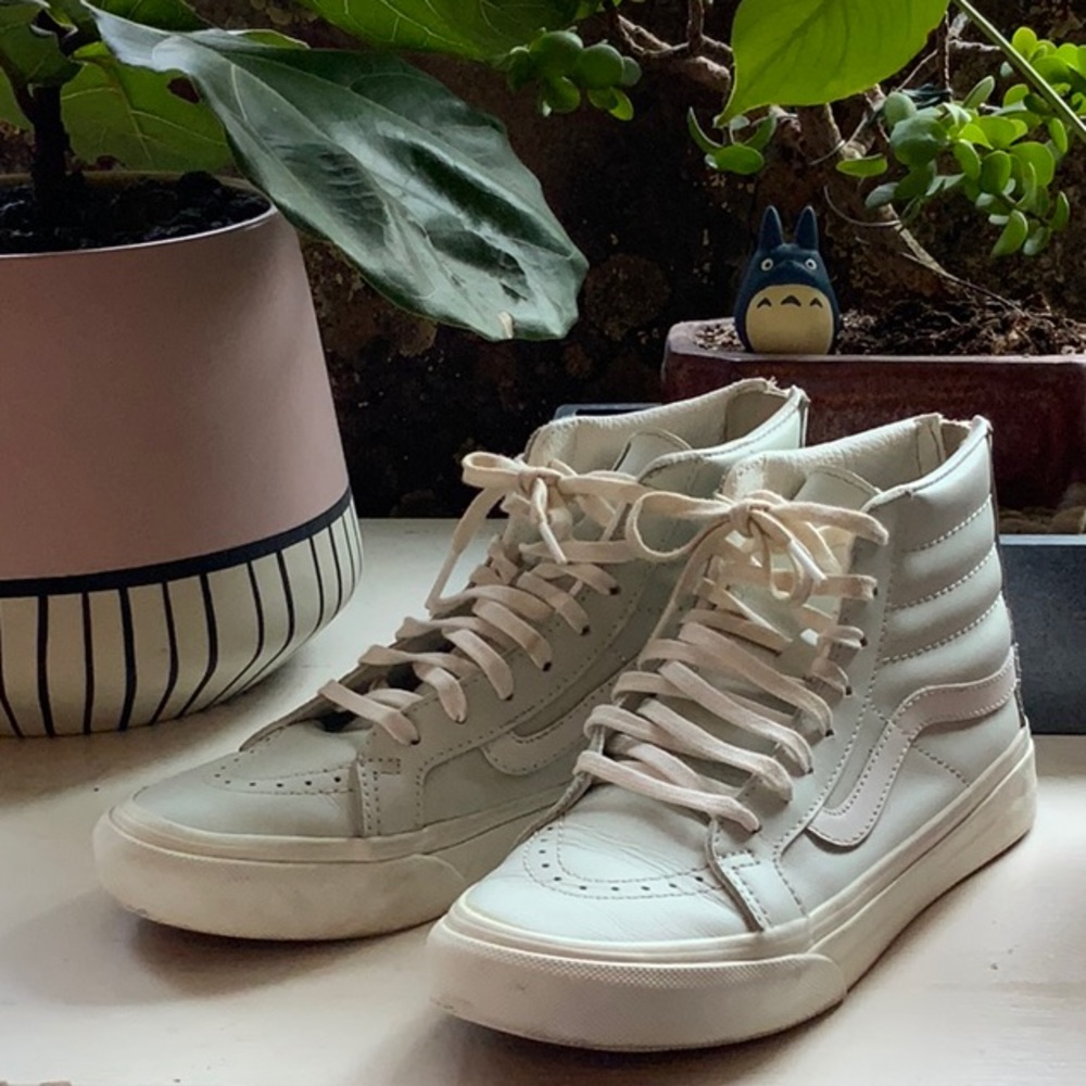 Vans Unisex Sk8-Hi Slim Zip Leather ⚡️Zephyr Blue⚡️